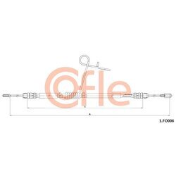 Ťažné lanko parkovacej brzdy COFLE 92.1.FO006