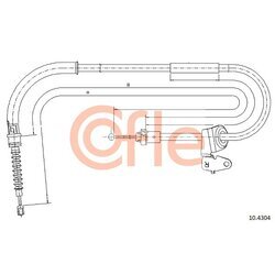 Ťažné lanko parkovacej brzdy COFLE 92.10.4304