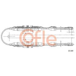 Ťažné lanko parkovacej brzdy COFLE 92.10.589