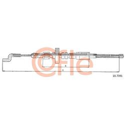 Ťažné lanko parkovacej brzdy COFLE 92.10.7391