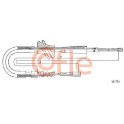 Ťažné lanko parkovacej brzdy COFLE 92.10.753