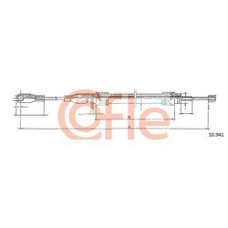 Ťažné lanko parkovacej brzdy COFLE 92.10.941