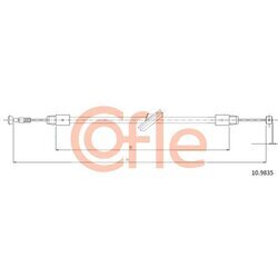 Ťažné lanko parkovacej brzdy COFLE 92.10.9835