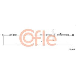 Ťažné lanko parkovacej brzdy COFLE 92.11.5832