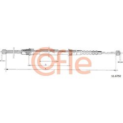 Ťažné lanko parkovacej brzdy COFLE 92.11.6792