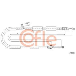 Ťažné lanko parkovacej brzdy COFLE 92.17.0685