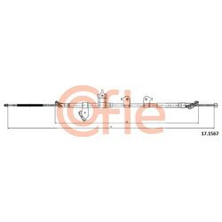 Ťažné lanko parkovacej brzdy COFLE 92.17.1567