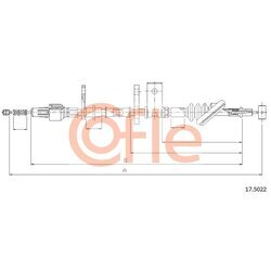 Ťažné lanko parkovacej brzdy COFLE 92.17.5022