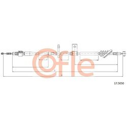 Ťažné lanko parkovacej brzdy COFLE 92.17.5050