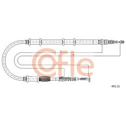 Ťažné lanko parkovacej brzdy COFLE 92.491.21
