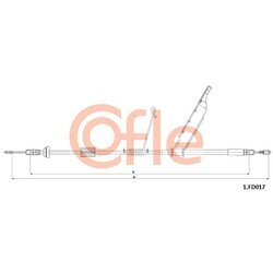 Ťažné lanko parkovacej brzdy COFLE 1.FD017