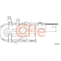 Ťažné lanko parkovacej brzdy COFLE 10.5232