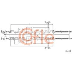 Ťažné lanko parkovacej brzdy COFLE 10.5335