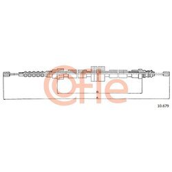 Ťažné lanko parkovacej brzdy COFLE 10.679