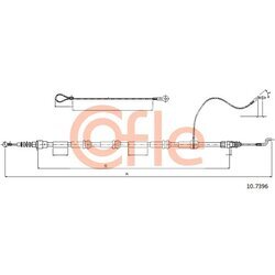Ťažné lanko parkovacej brzdy COFLE 10.7396