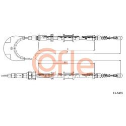 Ťažné lanko parkovacej brzdy COFLE 11.5491
