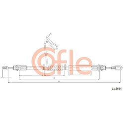 Ťažné lanko parkovacej brzdy COFLE 11.5684