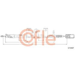 Ťažné lanko parkovacej brzdy COFLE 17.0367