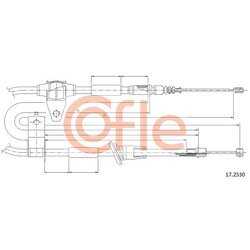 Ťažné lanko parkovacej brzdy COFLE 17.2530