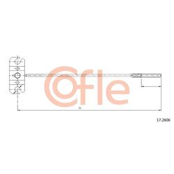 Ťažné lanko parkovacej brzdy COFLE 17.2606