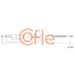 Ťažné lanko parkovacej brzdy COFLE 17.2753