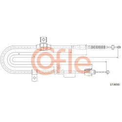 Ťažné lanko parkovacej brzdy COFLE 17.6050