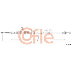 Ťažné lanko parkovacej brzdy COFLE 92.1.MT008