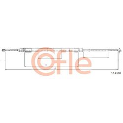 Ťažné lanko parkovacej brzdy COFLE 92.10.4138