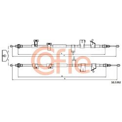 Ťažné lanko parkovacej brzdy COFLE 92.10.5392