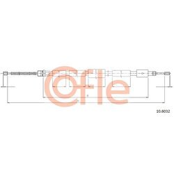 Ťažné lanko parkovacej brzdy COFLE 92.10.6032