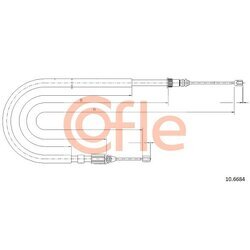 Ťažné lanko parkovacej brzdy COFLE 92.10.6684