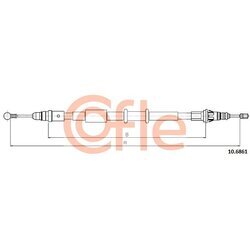 Ťažné lanko parkovacej brzdy COFLE 92.10.6861