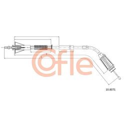 Ťažné lanko parkovacej brzdy COFLE 92.10.8071