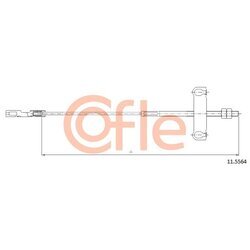 Ťažné lanko parkovacej brzdy COFLE 92.11.5564