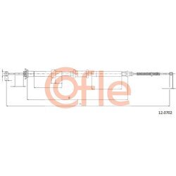 Ťažné lanko parkovacej brzdy COFLE 92.12.0702