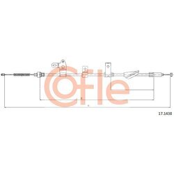 Ťažné lanko parkovacej brzdy COFLE 92.17.1438