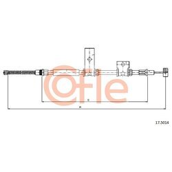 Ťažné lanko parkovacej brzdy COFLE 92.17.5014
