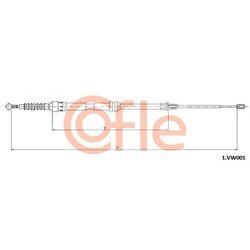 Ťažné lanko parkovacej brzdy COFLE 1.VK001