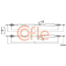 Ťažné lanko parkovacej brzdy COFLE 10.8228