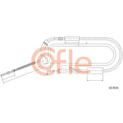 Ťažné lanko parkovacej brzdy COFLE 10.9335