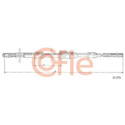 Ťažné lanko parkovacej brzdy COFLE 11.571