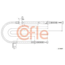 Ťažné lanko parkovacej brzdy COFLE 17.0687