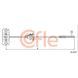 Ťažné lanko parkovacej brzdy COFLE 17.2277