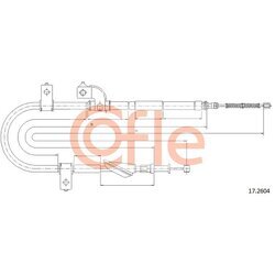 Ťažné lanko parkovacej brzdy COFLE 17.2604