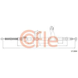 Ťažné lanko parkovacej brzdy COFLE 17.2804