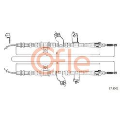 Ťažné lanko parkovacej brzdy COFLE 17.3501