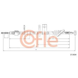 Ťažné lanko parkovacej brzdy COFLE 17.5024