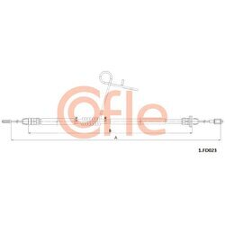 Ťažné lanko parkovacej brzdy COFLE 92.1.FD023