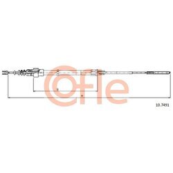 Ťažné lanko parkovacej brzdy COFLE 92.10.7491