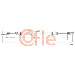 Ťažné lanko parkovacej brzdy COFLE 92.11.6562